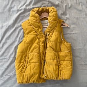 Yellow puffy vest